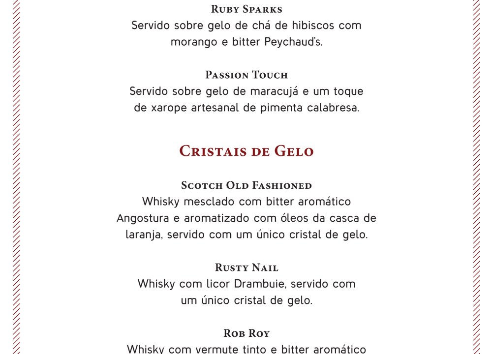 Ici Bistrô - carta de gelos