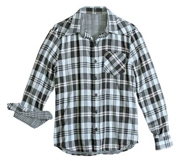 Dois em um. O charme &eacute; o contraste entre os dois tipos de xadrez. R$ 119,99. Hering, Rua Augusta, 2566, Jardim Paulista,Tel.: 3064-1834. www.hering.com.br.