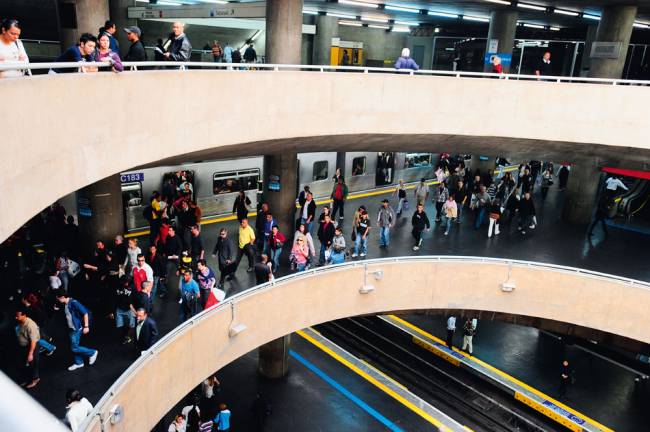 Interior da Estação do Metrô Sé