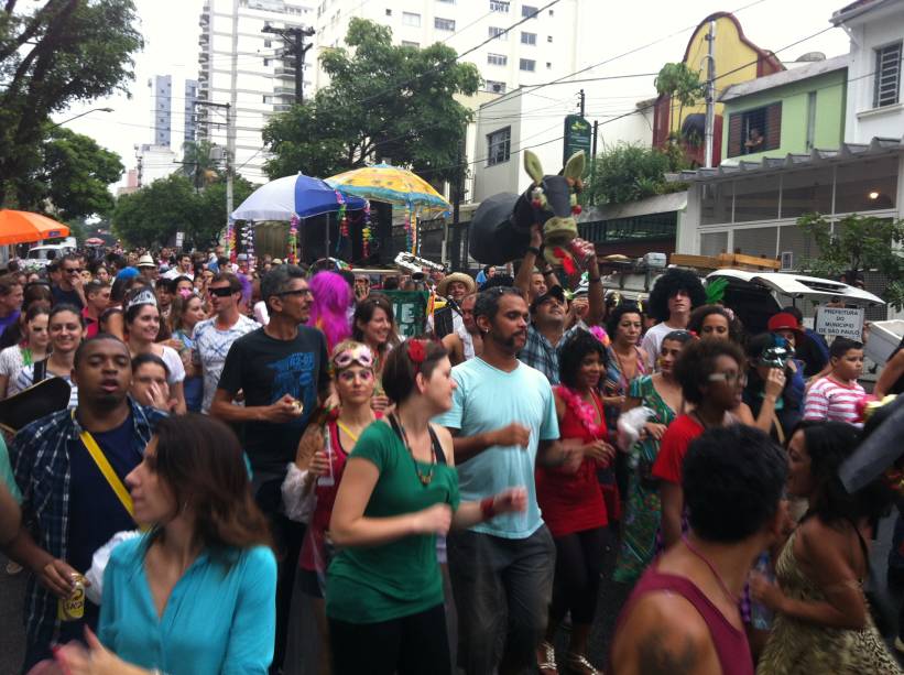 Os foliões do bloco de Carnaval Jegue Elétrico Os foliões do bloco de Carnaval Jegue Elétrico