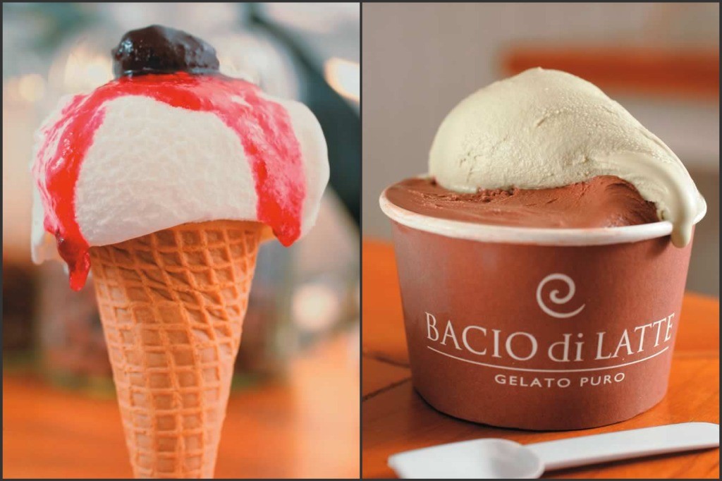Bacio di Latte oferece ótimos sorvetes italianos cremosos