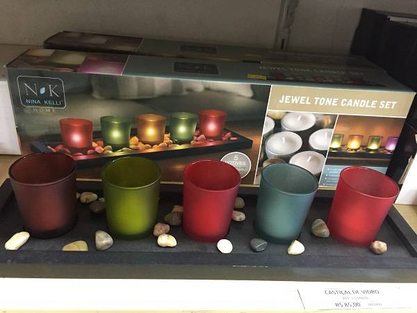 Conjunto de suporte de velas (85 reais)