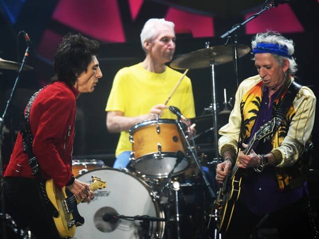 Ron Wood, Charlie Watts e Keith Richards: Rolling Stones na quatra-feira (24) Ron Wood, Charlie Watts e Keith Richards: Rolling Stones na quatra-feira (24)