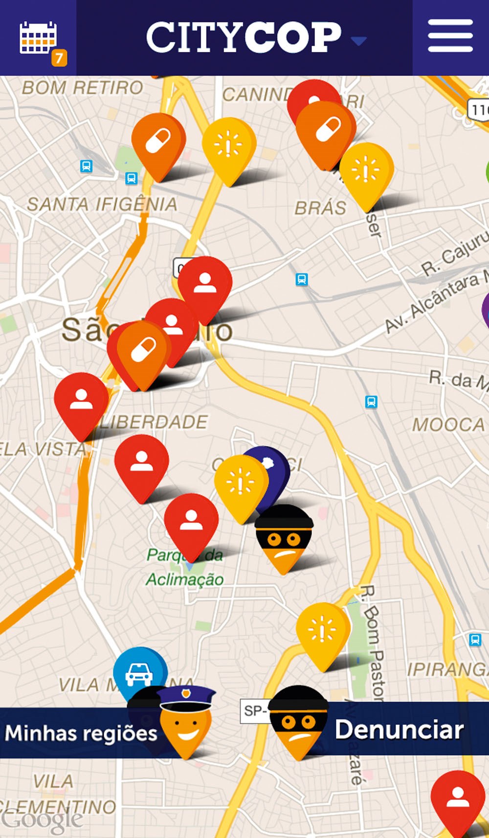 Aplicativo de celular reúne denúncias de crimes na cidade