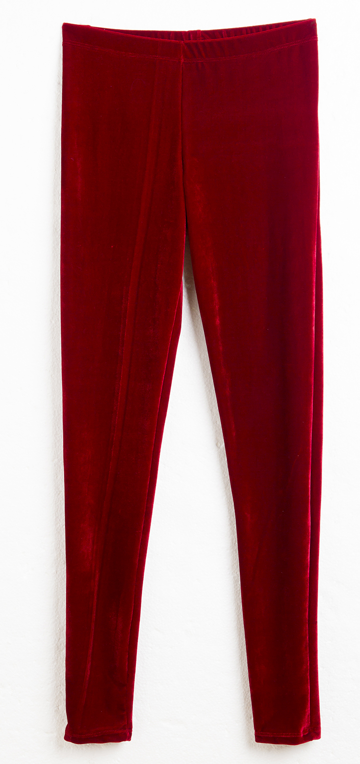 	Legging de veludo. R$ 119,00.