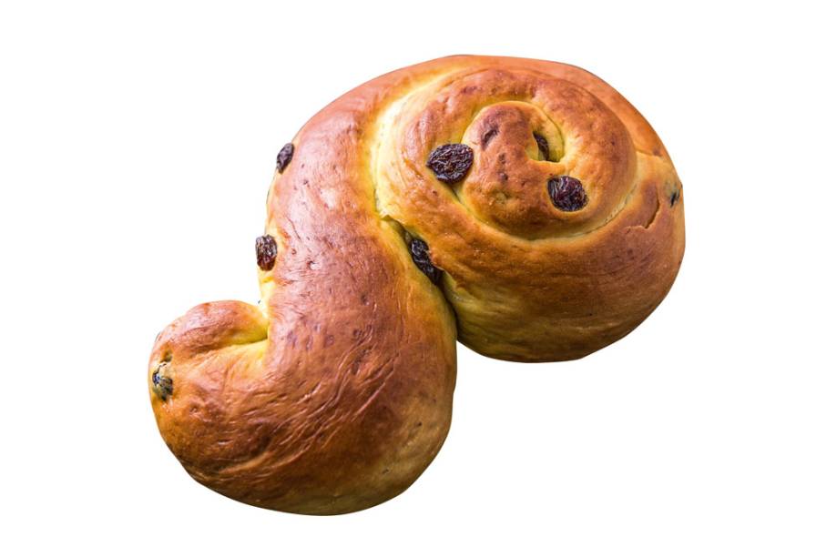 P&atilde;o de a&ccedil;afr&atilde;o e passas, 9,10 reais. Da Julice Boulang&egrave;re, no Shopping Villa Lobos (tel. 3024 3773)