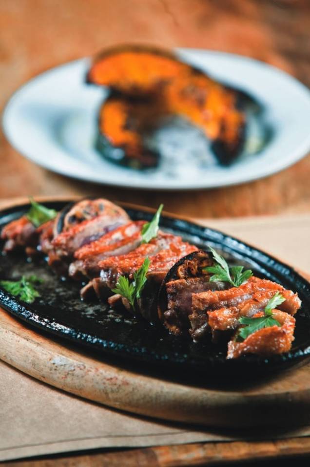 Peito de pato com abóbora japonesa Peito de pato com abóbora japonesa