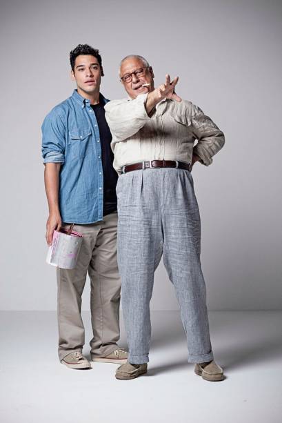 Antonio Fagundes e Bruno Fagundes ficam frente a frente no palco Antonio Fagundes e Bruno Fagundes ficam frente a frente no palco