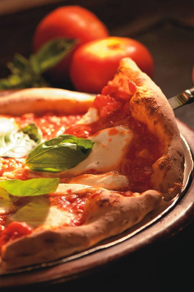A margherita certificada pela Associazione Verace Pizza Napoletana: em tamanho individual A margherita certificada pela Associazione Verace Pizza Napoletana: em tamanho individual