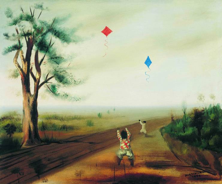 O pintor retrata a terra natal em Brodowski (1942): uma das 35 obras em exibição O pintor retrata a terra natal em Brodowski (1942): uma das 35 obras em exibição