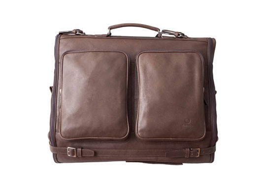 Porta terno em couro com compartimento externo para sapatos, Brooksfield Porta terno em couro com compartimento externo para sapatos, Brooksfield