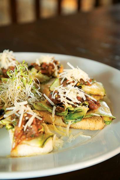 Canapés de abobrinha Canapés de abobrinha