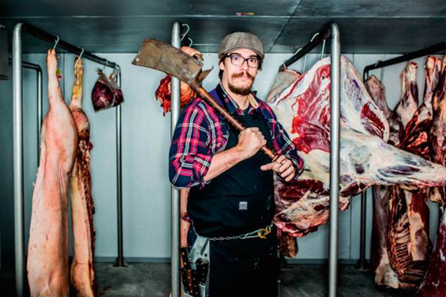 O chef Renzo Garibaldi: açougueiro moderninho O chef Renzo Garibaldi: açougueiro moderninho