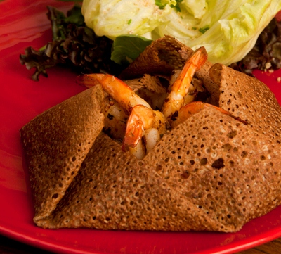 Gallete de camarão do restaurante Ami Crêperie Gallete de camarão do restaurante Ami Crêperie
