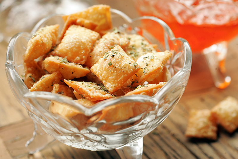 Couvert: porção de quadradinhos de pastel de vento é oferecida de graça Couvert: porção de quadradinhos de pastel de vento é oferecida de graça