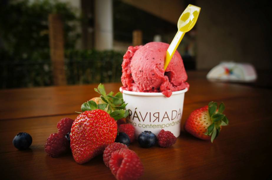 Da Pá Virada: sorvete sabor frutas do bosque