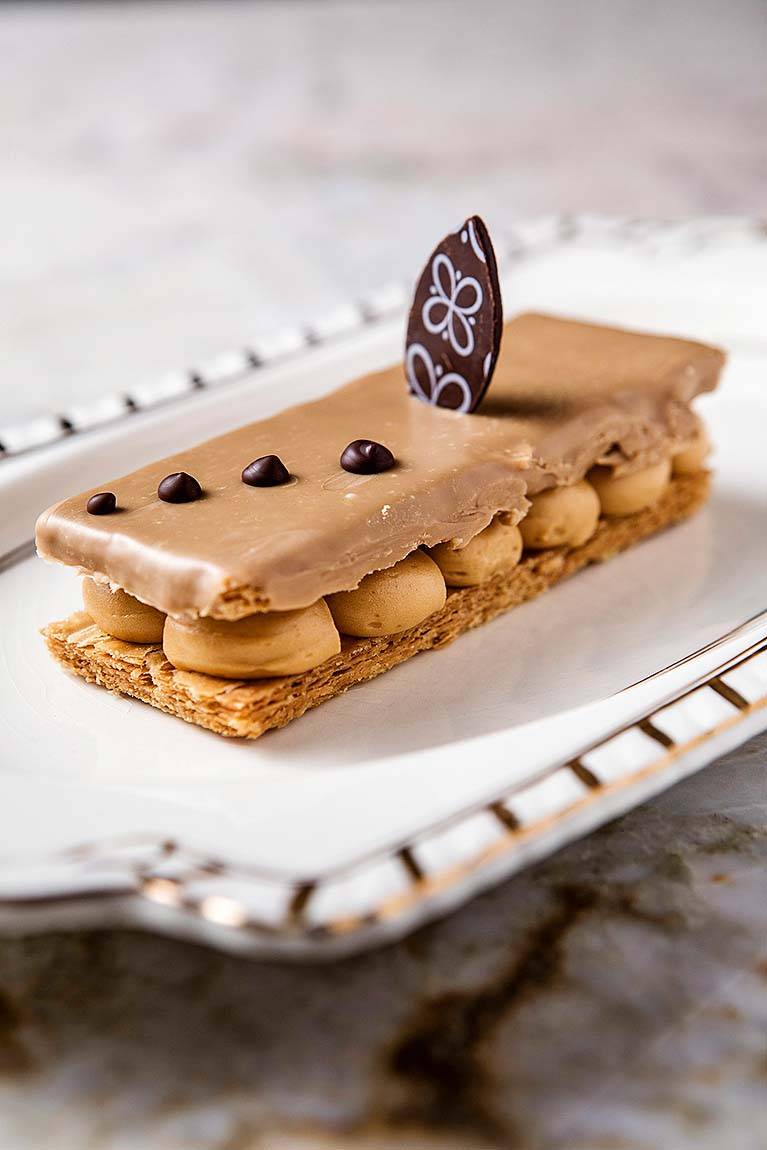 Mil-folhas da Dama: com chocolate, caramelo e flor de sal