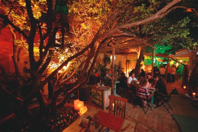 Ambiente do Dita Cabrita: aprazível espaço ao ar livre com árvores e plantas Ambiente do Dita Cabrita: aprazível espaço ao ar livre com árvores e plantas