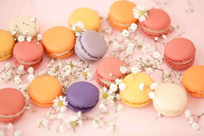 Os macarons do Folie: biscoitos franceses, feitos com farinha de amêndoa, são o carro-chefe da casa Os macarons do Folie: biscoitos franceses, feitos com farinha de amêndoa, são o carro-chefe da casa