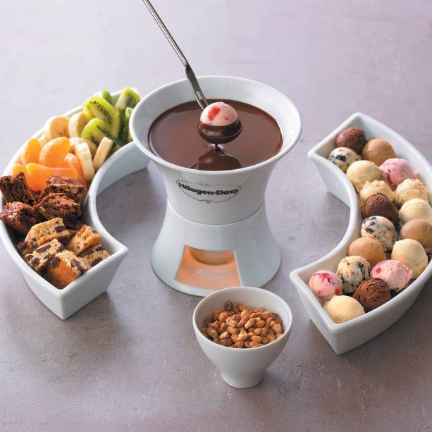 Fondue de chocolate: R$ 51,00 para duas pessoas