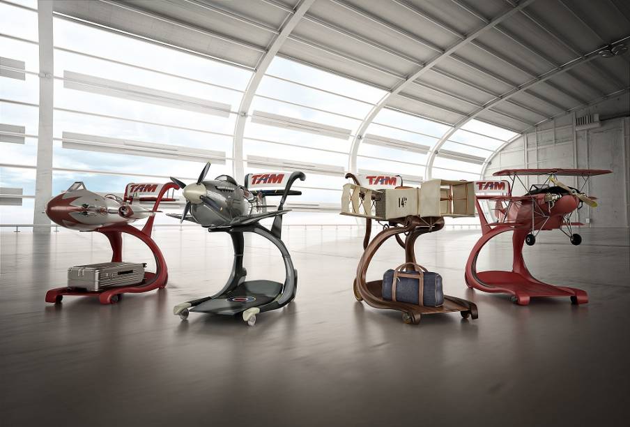 Exposição Bagagem Histórica cria réplicas de aeronaves famosas Exposição Bagagem Histórica cria réplicas de aeronaves famosas
