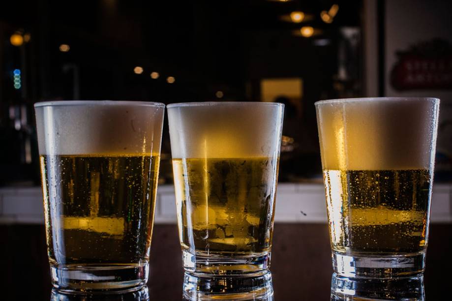 O chope da marca Brahma O chope da marca Brahma