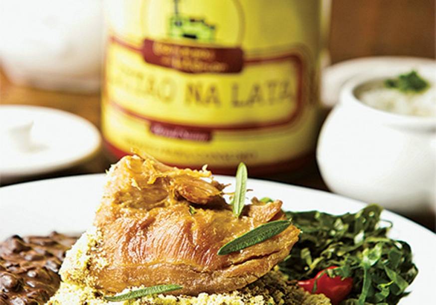 Leitão na lata: uma das poucas sugestões individuais do Garimpos do Interior Leitão na lata: uma das poucas sugestões individuais do Garimpos do Interior