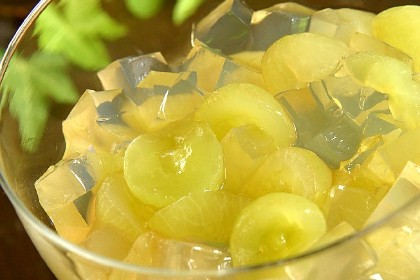 Gelatina de grapa com uvas, do Piselli Gelatina de grapa com uvas, do Piselli