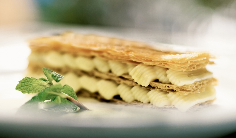 Mil-folhas com creme pâtissière Mil-folhas com creme pâtissière