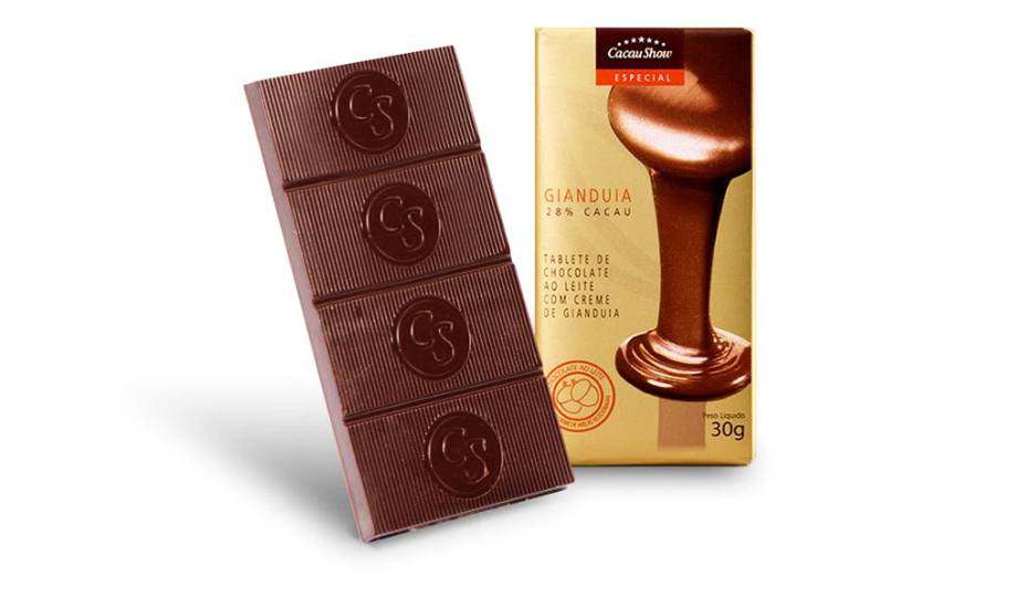 Tablete chocolate ao leite com creme de gianduia