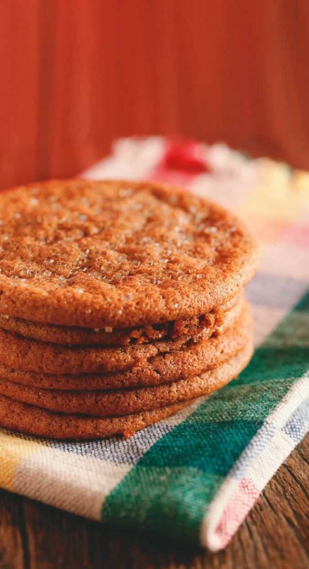 Cookies de gengibre ao açúcar mascavo Cookies de gengibre ao açúcar mascavo