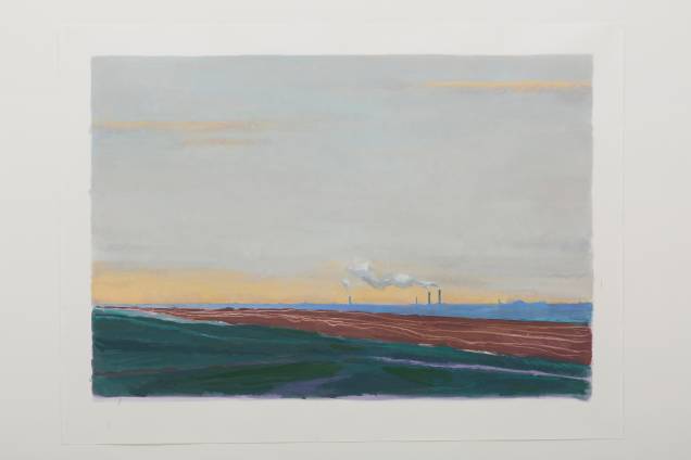 Em sua primeira individual, em 1984, as paisagens foram sua matéria-prima. Ele só retomou esse trabalho com a mostra atual: até, então, fez pinturas abstratas Em sua primeira individual, em 1984, as paisagens foram sua matéria-prima. Ele só retomou esse trabalho com a mostra atual: até, então, fez pinturas abstratas