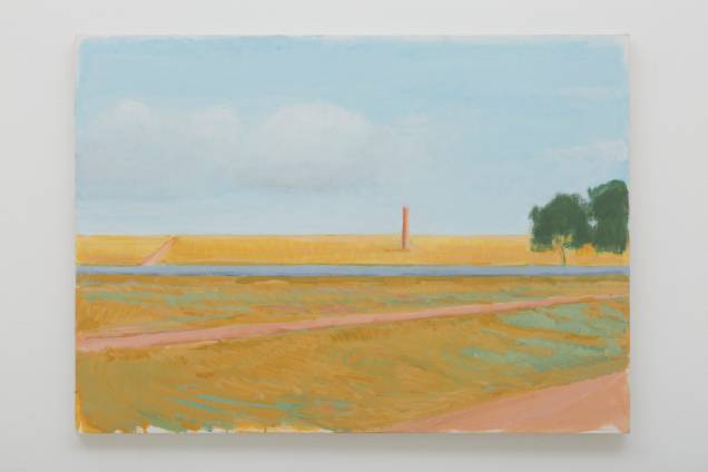 O estudo das cores, presente nos trabalhos abstratos, continua presente nos desenhos de paisagens bucólicas O estudo das cores, presente nos trabalhos abstratos, continua presente nos desenhos de paisagens bucólicas