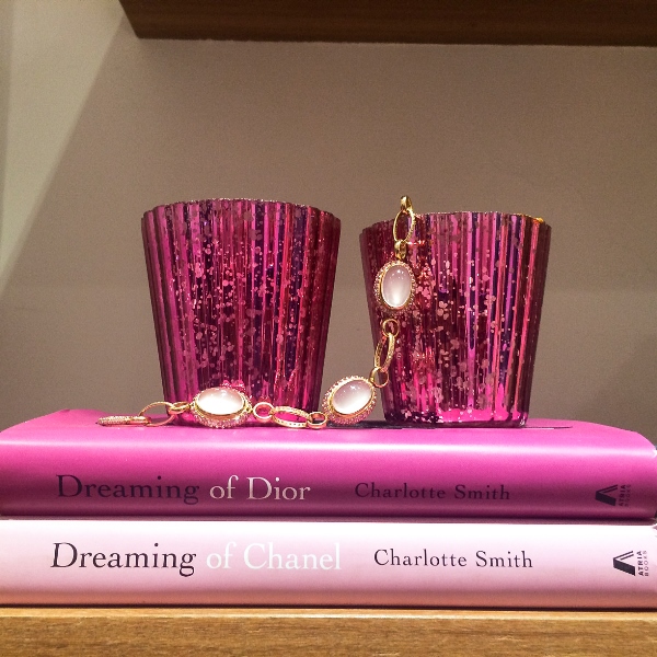 Pulseira elos brilhante intercalados com pedras ovais opala rosa Pulseira elos brilhante intercalados com pedras ovais opala rosa