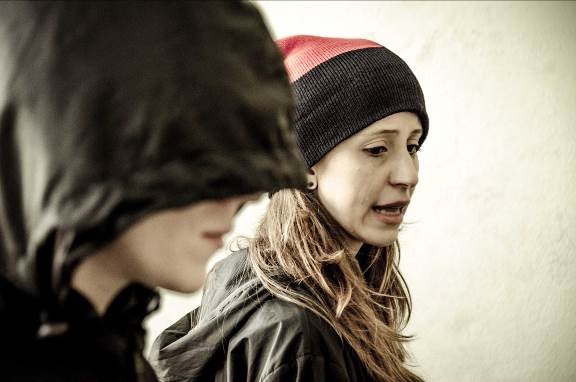 Os atores Lucas Lentini e Rita Batata em cena Os atores Lucas Lentini e Rita Batata em cena