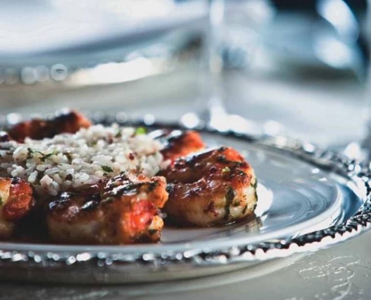 Camarão à provençal: seis crustáceos com arroz Camarão à provençal: seis crustáceos com arroz