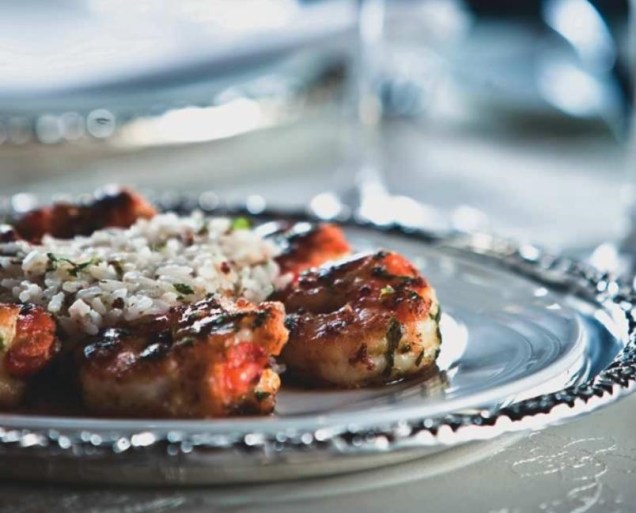 Camarão à provençal: seis crustáceos com arroz Camarão à provençal: seis crustáceos com arroz