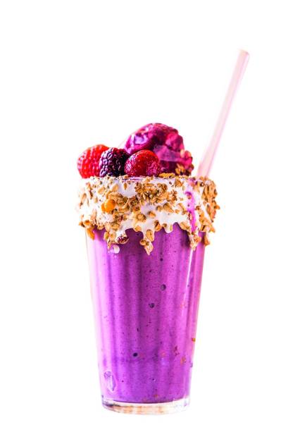 Milk-shake: frutas vermelhas frescas