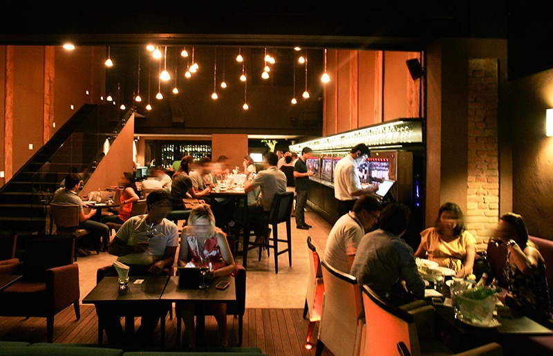 Vista do bonito salão Vista do bonito salão