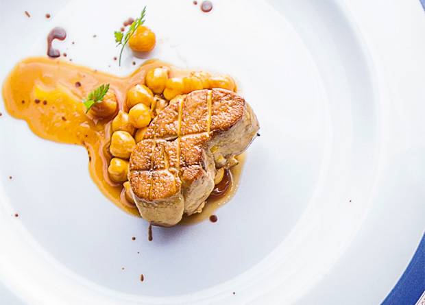 Foie gras com grão-de-bico Foie gras com grão-de-bico