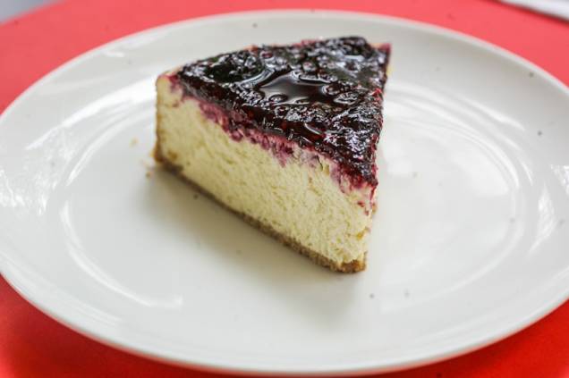 Para a sobremesa, também há cheesecake Para a sobremesa, também há cheesecake