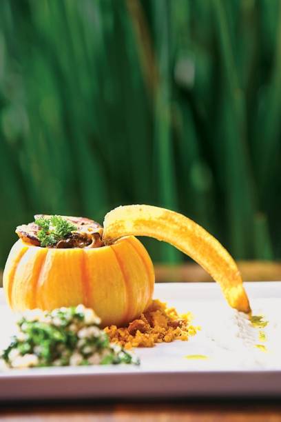 Bobó de cogumelo na minimoranga Bobó de cogumelo na minimoranga