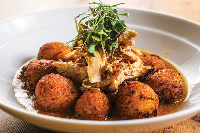 Nhoque de mandioquinha de casquinha crocante Nhoque de mandioquinha de casquinha crocante