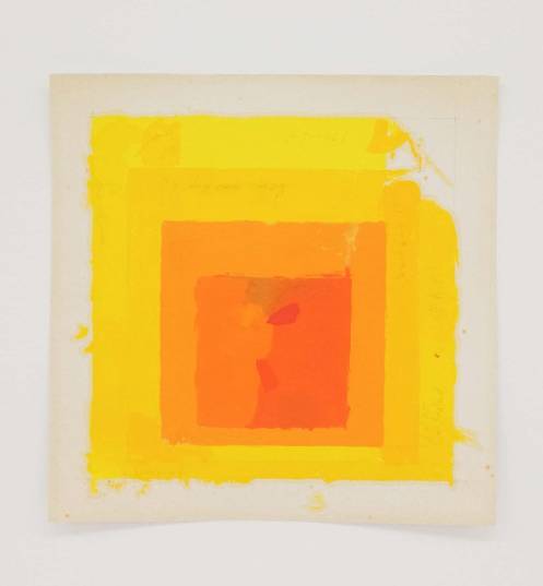 Estudos de cor do alemão Joseph Albers: o papel envelhecido também foi recriado por Piva