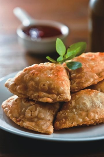 Entrada de pastéis do Goshala: delícias indianas Entrada de pastéis do Goshala: delícias indianas