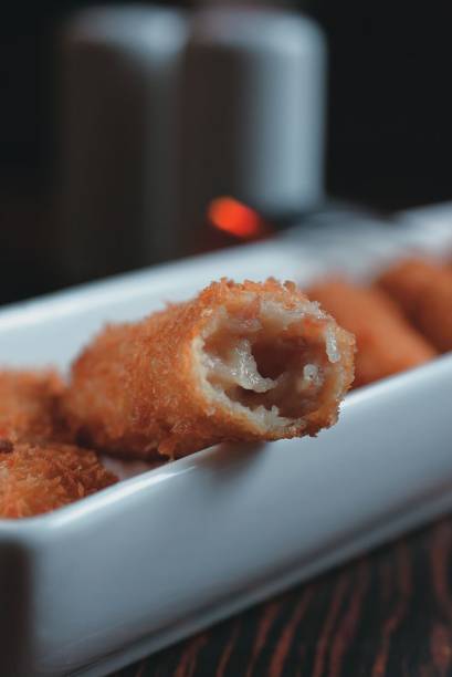 A croqueta de presunto cru com gruyère A croqueta de presunto cru com gruyère