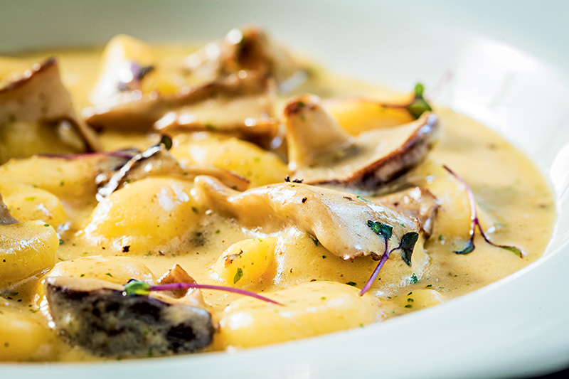 Nhoque de mandioquinha com shiitake: R$ 56,00 Nhoque de mandioquinha com shiitake: R$ 56,00