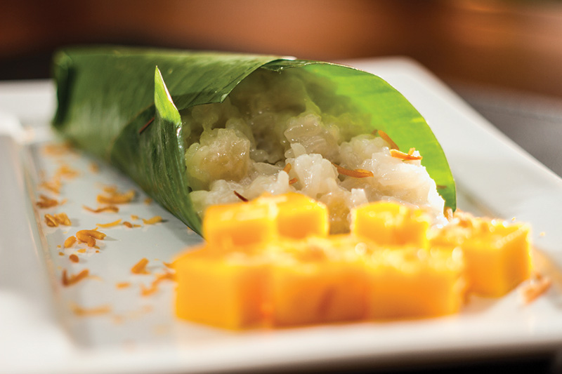 Menu especial de Dia dos Namorados: para terminar, arroz-doce com cubos de manga