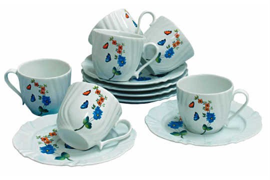 Xícaras de chá (conjunto com seis): Oxford Porcelanas para Lojas Nipon Xícaras de chá (conjunto com seis): Oxford Porcelanas para Lojas Nipon