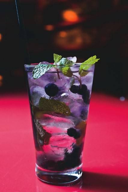 Mojito com blueberry